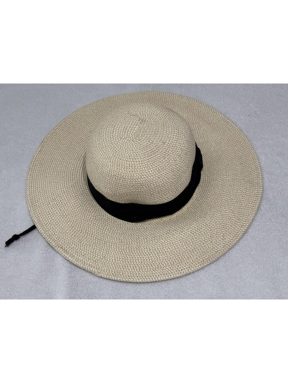 Solar Escape Hat || Cream and Black One Size Vacation Hat